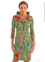 Load image into Gallery viewer, Gretchen Scott  Ruffneck Dress- Jungle Symphony