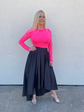 Load image into Gallery viewer, Black High Low Skirt
