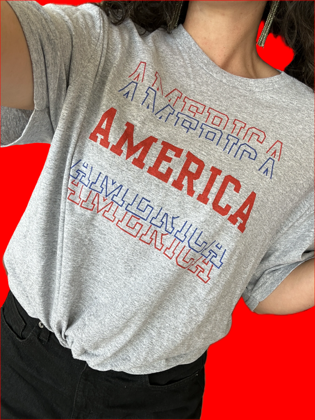 America T-Shirt Gray