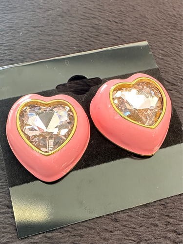 Enamel Heart Earring