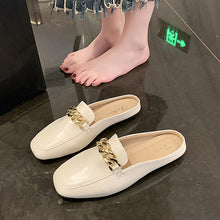 Load image into Gallery viewer, PU Leather Square Toe Flat Loafers