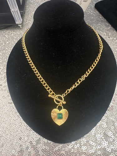 Green Heart Necklace