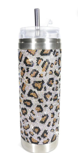 Jacqueline Kent Wild Lux Silver Cheetah Tumbler