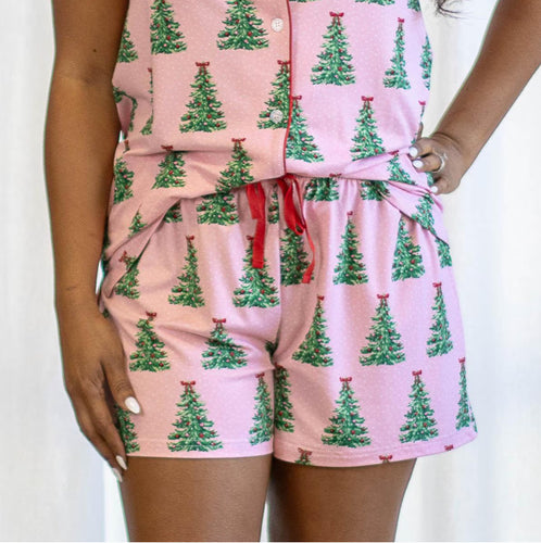 Pink Christmas Tree PJShorts