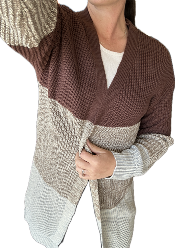 Long Sleeve Cardigan Coffee