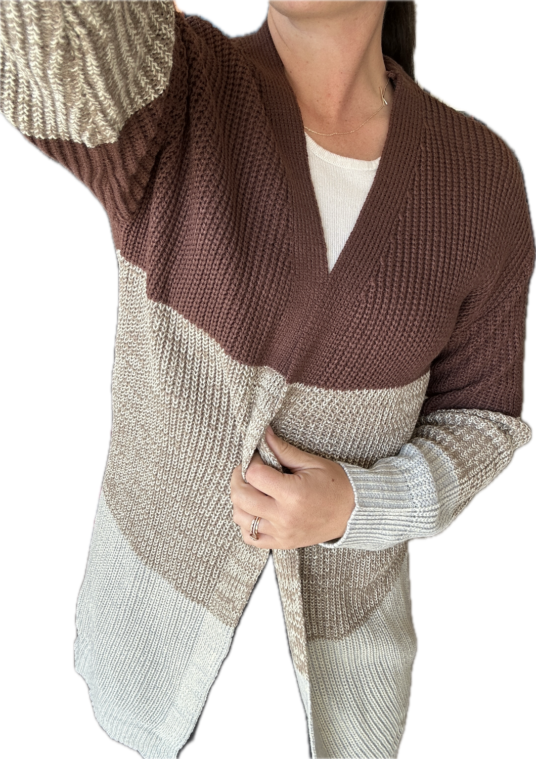 Long Sleeve Cardigan Coffee