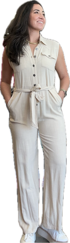 Cream Jumpsuit