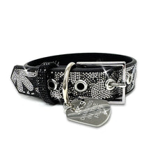 Load image into Gallery viewer, Jacqueline Kent Dog Collar Flower Power Black