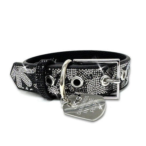 Jacqueline Kent Dog Collar Flower Power Black