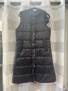 Hooded Long Quilted Vest