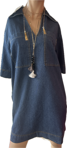 Denim Dress Blue One Size