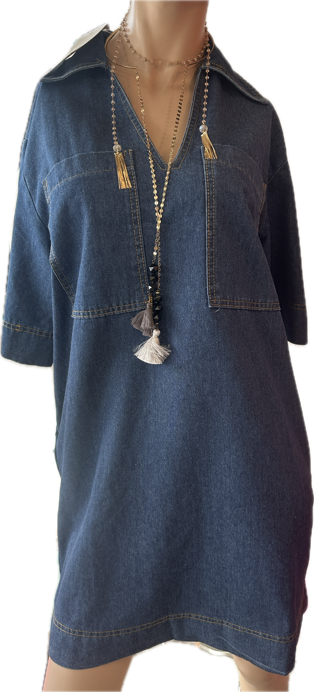 Denim Dress Blue One Size