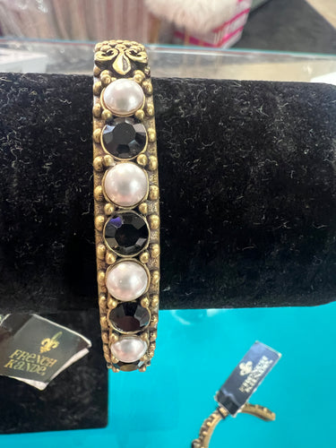 French Kande Euro Crystal pearl Mix Bangle