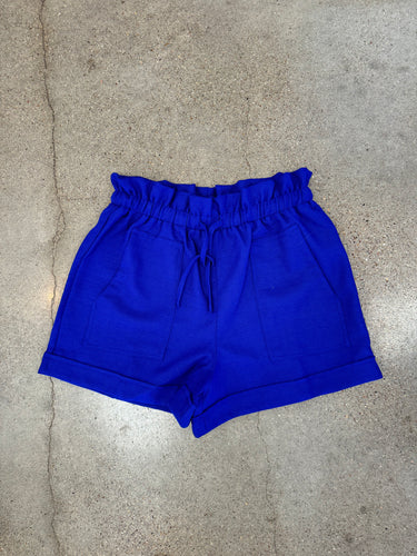 Ruffle Elastic Waist Shorts