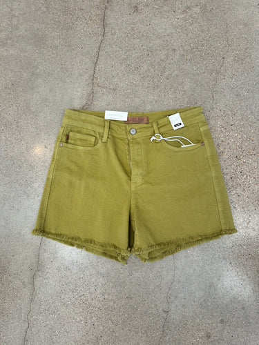 JB Frayed Hem Green Short