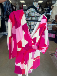 Romper hot pink