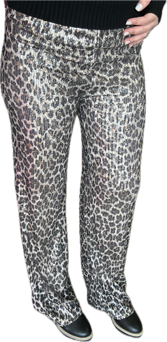 Sequin Leopard Pant