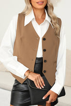 Load image into Gallery viewer, Pocketed Button Up Vest