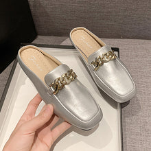 Load image into Gallery viewer, PU Leather Square Toe Flat Loafers