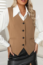 Load image into Gallery viewer, Pocketed Button Up Vest