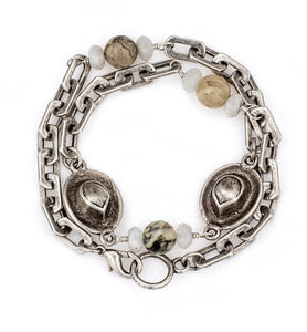 FRENCH KANDE HONFLEUR CHAIN WITH LA LUNE MIX ACCENTS AND FK COWBOY HATS