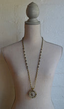 Load image into Gallery viewer, FRENCH KANDE SILVERITE, PYRITE AND CHAIN WITH SUN KING MEDALLION AND SWAROVSKI