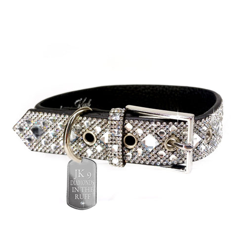 Jacqueline Kent Diamonds in the Ruff Silver Dog Collar