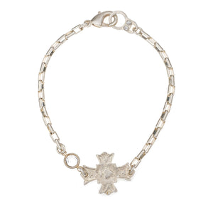 French Kande Loire Immacule Bracelet with Euro Crystal Silver