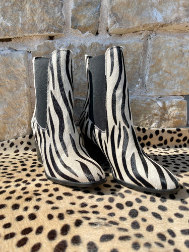 Stepping Out in Style Zebra Booties