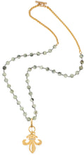 Load image into Gallery viewer, French Kande Prehinite, Cheval Chain and Grande Fleur Pendant