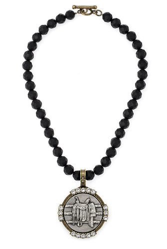 French Kande Black Onyx with Rancho Colmar Medallion