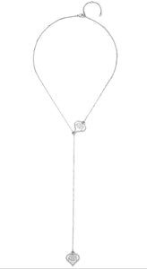 French Kande Coeur Lariat Silver