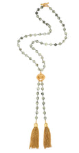 Load image into Gallery viewer, French Kande Prehinite with Immacule Pendent and Tassels
