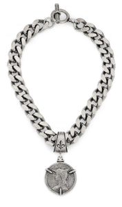 French Kande Bevel Chain with 3-Prong Ministry Medallion
