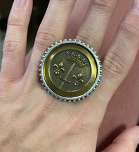 Load image into Gallery viewer, French Kande Custom Petite Bezel Ring with Medallion AN192-Z