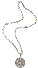 Load image into Gallery viewer, French Kande Pearls with Prehinite, Honfleur Chain, Laren Medallion and Dunkerque Connector