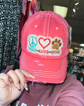 Load image into Gallery viewer, Peace Love Dogs Cap