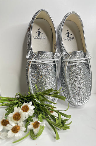 Silver Glitter Kayak Shoes