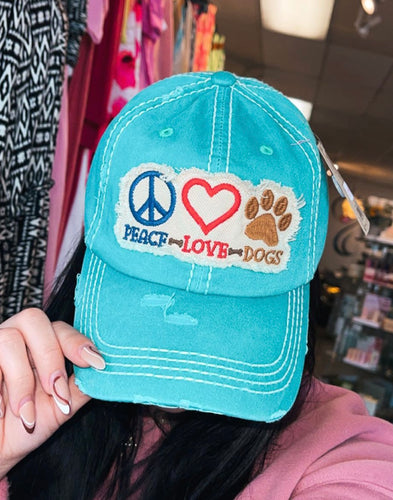 Peace Love Dogs Cap