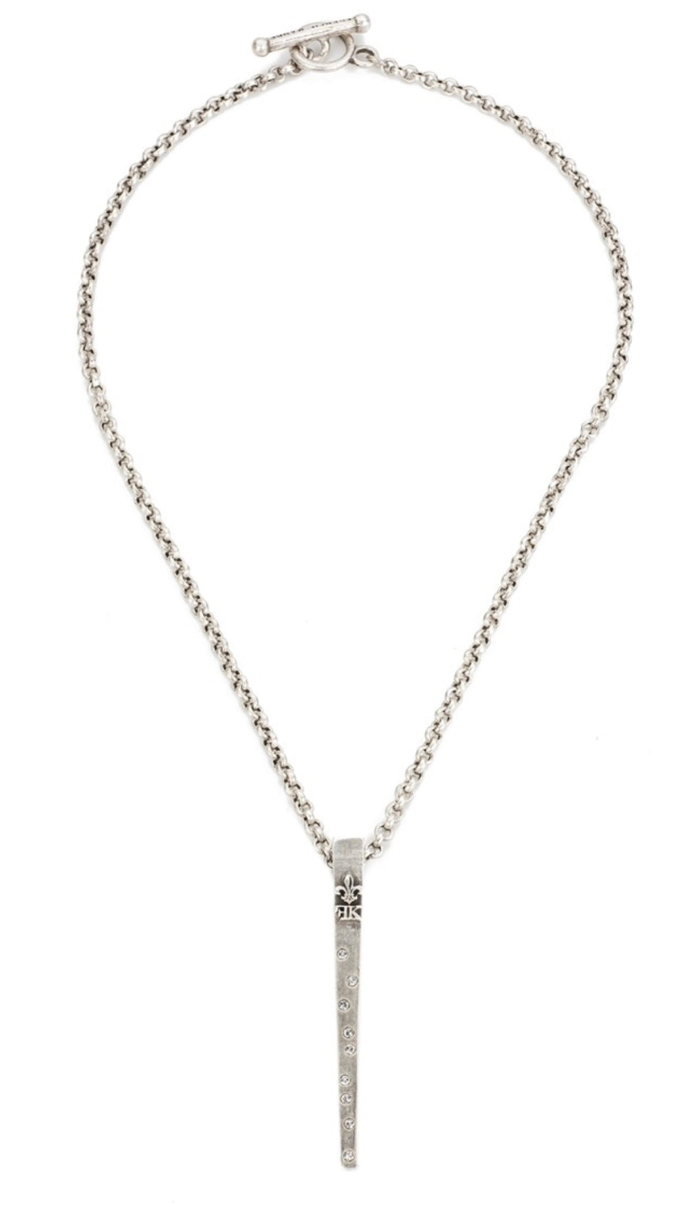 French Kande Rolo Chain with Euro Crystal Spike
