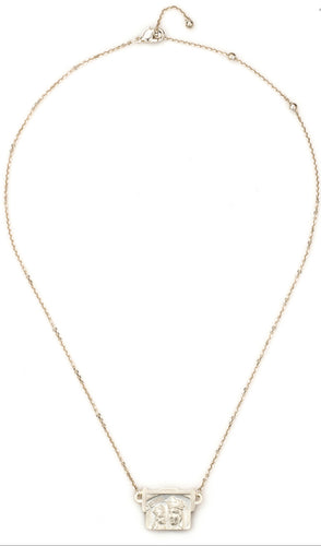 French Kande St. Anne Necklace Silver