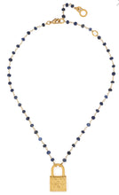 Load image into Gallery viewer, French Kande Micro Sodalite FK Lock Necklace